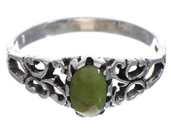 Authentic Sterling Silver Turquoise Southwest Ring Size 8-3/4 UX33997